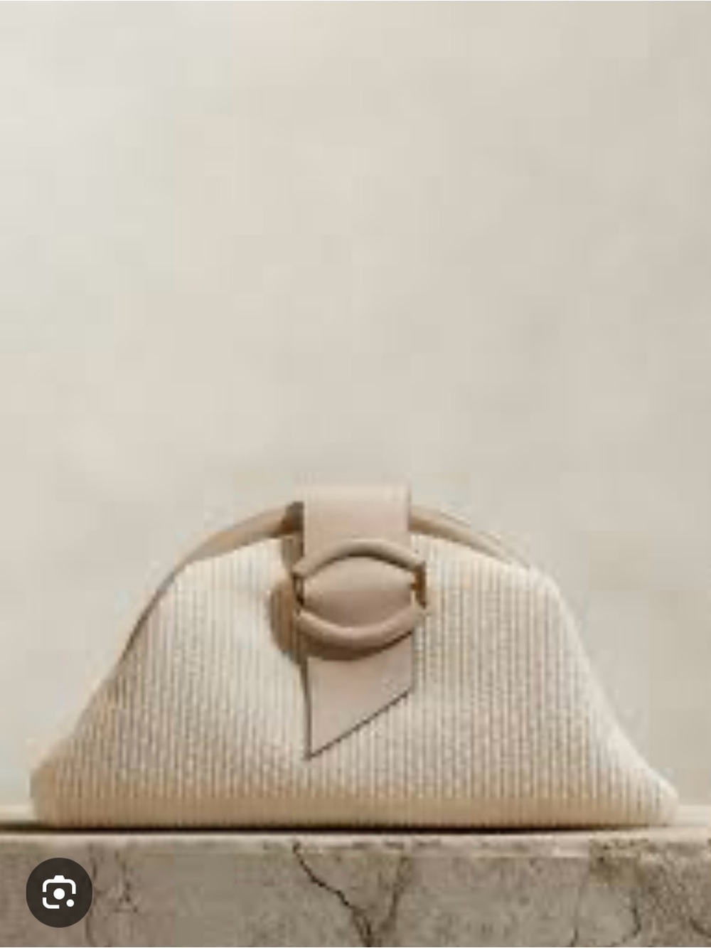 NWT Banana Republic Stella Soft Straw Clutch with Leather Accents